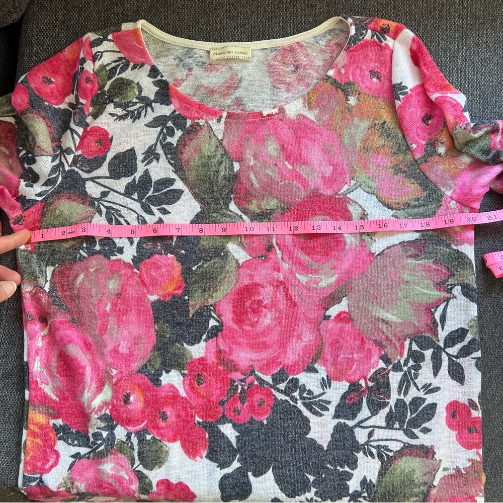 Flamingo Urban Pink and Green Floral Blouse - Picture 7 of 7